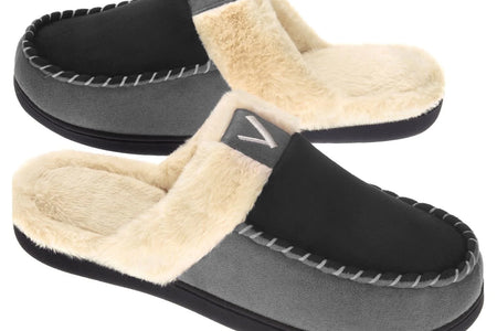 Men'S Scuff Slippers Memory Foam Slip on Shoes Moccasin Style House Shoes Indoor Outdoor