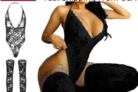 Women Lace Sexy Lingerie Nightwear Babydoll Sleepwear Bodysuit Dress plus Size