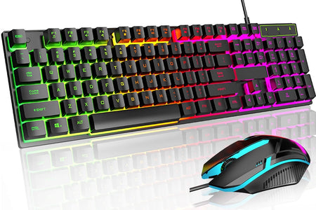 Wired Gaming Keyboard with RGB Backlight, Black