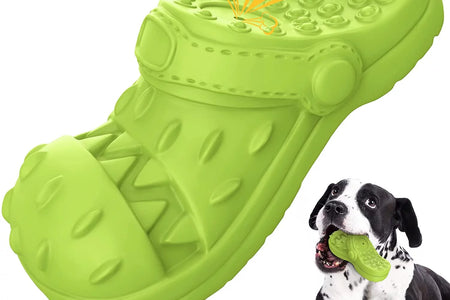 Squeaky Dog Toys Dog Chew Toy for Aggressive Chewer, Teeth Cleaning Shoe Shape Squeaky Dog Toys